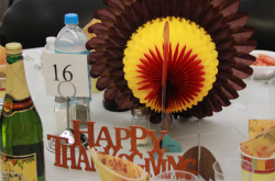 thanks giving showing paper flower at YM&JES