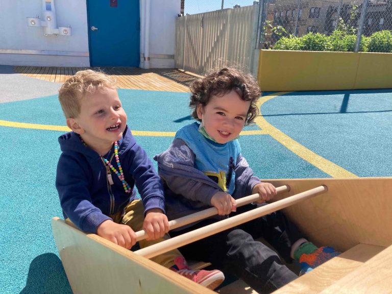 Two Toddlers exploring at YM&YWHA